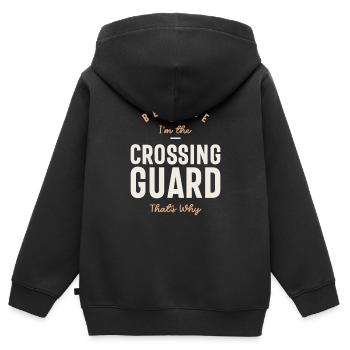 Crossing Guard - Unwavering Dedication - Kids Premium Organic Zip-up Hoodie - black - Back - AI Model Kid Male (0cm)
