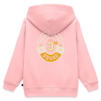 Drittes Kaderteam der 3. Klasse Zurück zur Schule - Kinder Premium Organic Zip Hoodie - Rosa - Hinten - AI Model Kid Female (0cm)