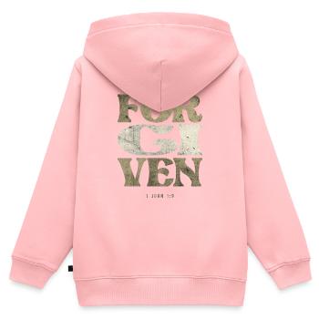 Forgiven - 1 John 1:9 Bible Verse Christian - Kids Premium Organic Zip-up Hoodie - rose - Back - AI Model Kid Female (0cm)