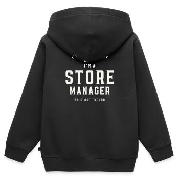 I'm Not Perfect, But I'm a Store Manager - Kids Premium Organic Zip-up Hoodie - black - Back - AI Model Kid Male (0cm)