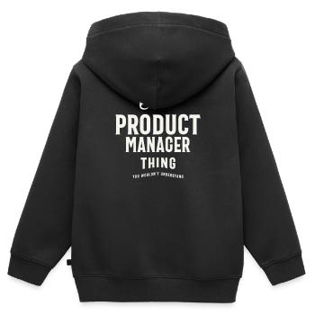It’s a Product Manager Thing - Kids Premium Organic Zip-up Hoodie - black - Back - AI Model Kid Male (0cm)