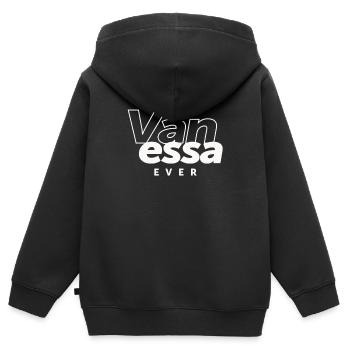Die beste Vanessa aller Zeiten - Name Vanessa - Kinder Premium Organic Zip Hoodie - Schwarz - Hinten - AI Model Kid Male (0cm)