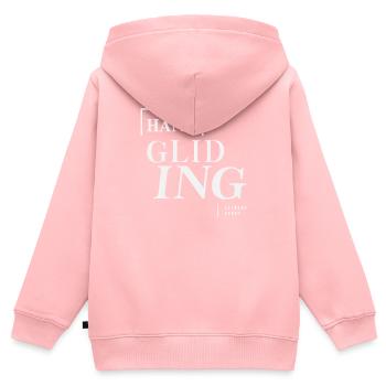 Sports extrêmes : deltaplane - Sweat Premium à capuche zippé enfant bio - rose - Dos - AI Model Kid Female (0cm)