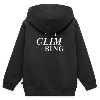 Extreme Sport Climbing - Kids Premium Organic Zip-up Hoodie - black - Back - AI Model Kid Male (0cm)