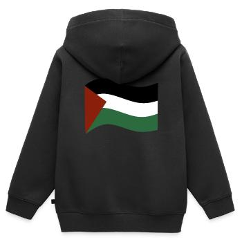 Palästina Flagge - Kinder Premium Organic Zip Hoodie - Schwarz - Hinten - AI Model Kid Male (0cm)