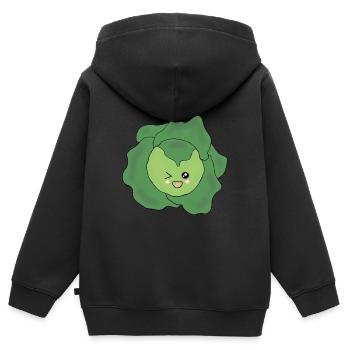 Kawaii Gesicht Kawaii Kostüm Kawaii - Kinder Premium Organic Zip Hoodie - Schwarz - Hinten - AI Model Kid Male (0cm)