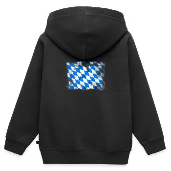 Bavière Bavaria - Sweat Premium à capuche zippé enfant bio - noir - Dos - AI Model Kid Male (0cm)