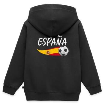 Spanier Spanien - Kinder Premium Organic Zip Hoodie - Schwarz - Hinten - AI Model Kid Male (0cm)