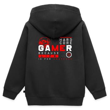 Graphismes PC Esports - Sweat Premium à capuche zippé enfant bio - noir - Dos - AI Model Kid Male (0cm)