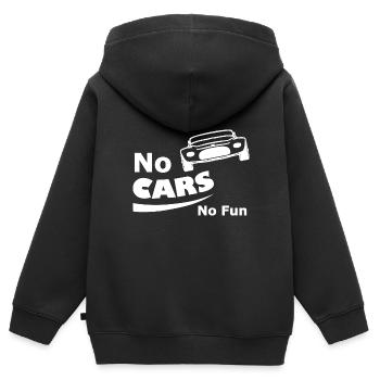 Les drôles de conducteurs - Sweat Premium à capuche zippé enfant bio - noir - Dos - AI Model Kid Male (0cm)