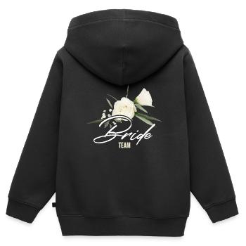 Team Bride - Kids Premium Organic Zip-up Hoodie - black - Back - AI Model Kid Male (0cm)