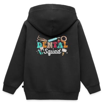 Dentifrice Doctor Drill Specialist - Sweat Premium à capuche zippé enfant bio - noir - Dos - AI Model Kid Male (0cm)