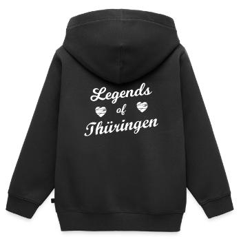 Notre maison en Thuringe - Sweat Premium à capuche zippé enfant bio - noir - Dos - AI Model Kid Male (0cm)