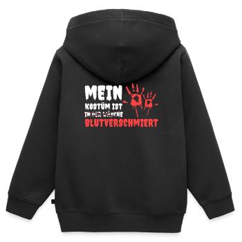 Mein Kostüm Ist In Der Wäsche Blutverschmiert - Kinder Premium Organic Zip Hoodie - Schwarz - Hinten - AI Model Kid Male (0cm)