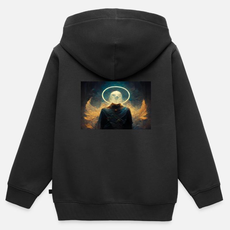 Âme du Dieu - Sweat Premium à capuche zippé enfant bio - noir