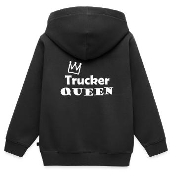 Die Königin der LKW s - Kinder Premium Organic Zip Hoodie - Schwarz - Hinten - AI Model Kid Male (0cm)