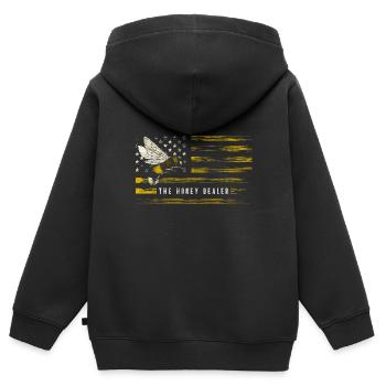 Biene Hummel Insekt Bienchen - Kinder Premium Organic Zip Hoodie - Schwarz - Hinten - AI Model Kid Male (0cm)