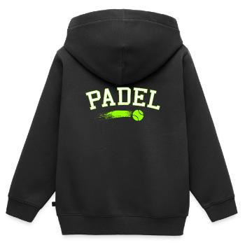 Padel Team Urban - Kinder Premium Organic Zip Hoodie - Schwarz - Hinten - AI Model Kid Male (0cm)