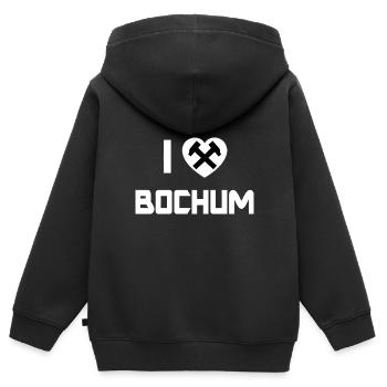 Bochum dans la région de la Ruhr - Sweat Premium à capuche zippé enfant bio - noir - Dos - AI Model Kid Male (0cm)