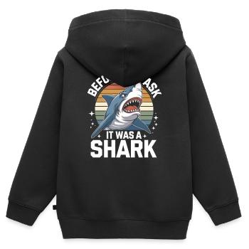 Invalidité due à l’amputation - Sweat Premium à capuche zippé enfant bio - noir - Dos - AI Model Kid Male (0cm)
