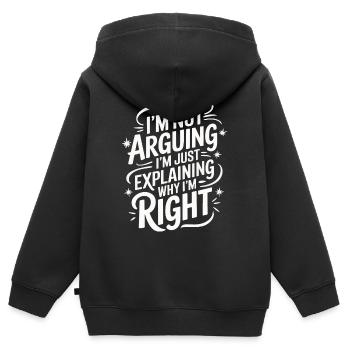 Frau Ehefrau Partnerin Familie Verheiratet - Kinder Premium Organic Zip Hoodie - Schwarz - Hinten - AI Model Kid Male (0cm)