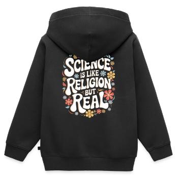 Atheismus Atheist Anti-Religion Agnostiker - Kinder Premium Organic Zip Hoodie - Schwarz - Hinten - AI Model Kid Male (0cm)