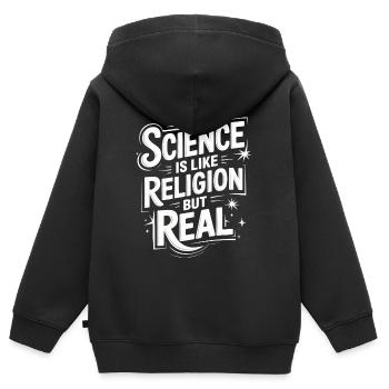 Atheismus Atheist Anti-Religion Agnostiker - Kinder Premium Organic Zip Hoodie - Schwarz - Hinten - AI Model Kid Male (0cm)