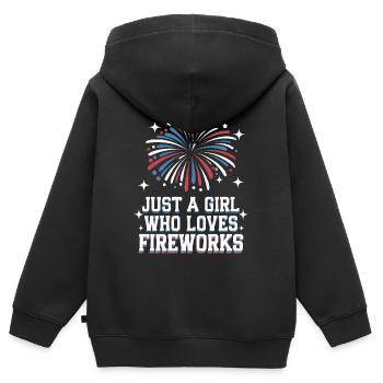 Pyrotechniker Feuerwerk Pyrotechnik - Kinder Premium Organic Zip Hoodie - Schwarz - Hinten - AI Model Kid Male (0cm)