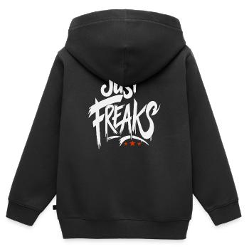 Just Freaks Graffiti Tag white - Just Freaks ® - Kinder Premium Organic Zip Hoodie - Schwarz - Hinten - AI Model Kid Male (0cm)