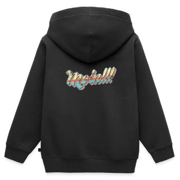 Moin Spruch Hamburg - Kinder Premium Organic Zip Hoodie - Schwarz - Hinten - AI Model Kid Male (0cm)
