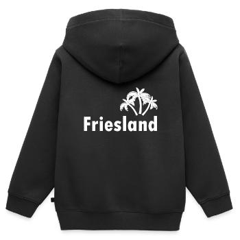 Frise - Sweat Premium à capuche zippé enfant bio - noir - Dos - AI Model Kid Male (0cm)