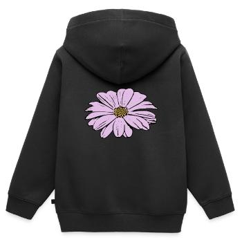 Blume pastell Blume Blumen pastell Blumen flieder - Kinder Premium Organic Zip Hoodie - Schwarz - Hinten - AI Model Kid Male (0cm)