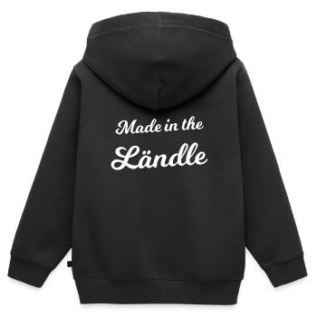 Aus dem Süden Deutschlands - Kinder Premium Organic Zip Hoodie - Schwarz - Hinten - AI Model Kid Male (0cm)