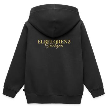 Florence sur l’Elbe Saxe : hommage glamour à Dresde - Sweat Premium à capuche zippé enfant bio - noir - Dos - AI Model Kid Male (0cm)