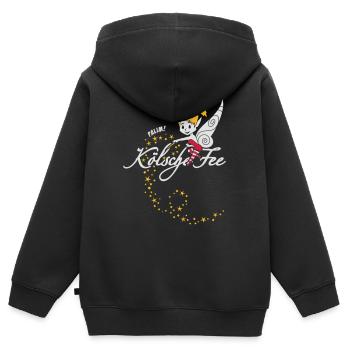 Kölsche Fee - Sweat Premium à capuche zippé enfant bio - noir - Dos - AI Model Kid Male (0cm)
