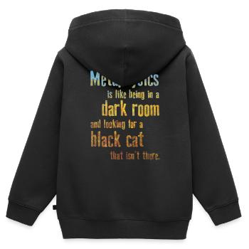 Metaphysik Phrasen Philosophie - Kinder Premium Organic Zip Hoodie - Schwarz - Hinten - AI Model Kid Male (0cm)