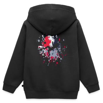 Soccer Scissor Kick Flash Kick Color Splash - Kinder Premium Organic Zip Hoodie - Schwarz - Hinten - AI Model Kid Male (0cm)