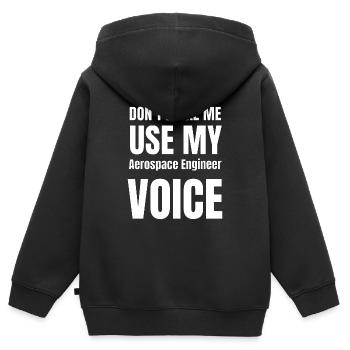 Lassen Sie mich nicht meine Luft- und Raumfahrting - Kinder Premium Organic Zip Hoodie - Schwarz - Hinten - AI Model Kid Male (0cm)