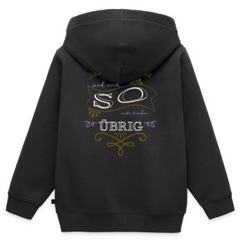 lieben weihnachten zusammenhalt - Kinder Premium Organic Zip Hoodie - Schwarz - Hinten - AI Model Kid Male (0cm)