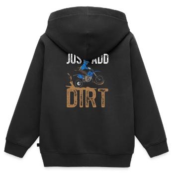 Dirt Biking Gag - Sweat Premium à capuche zippé enfant bio - noir - Dos - AI Model Kid Male (0cm)