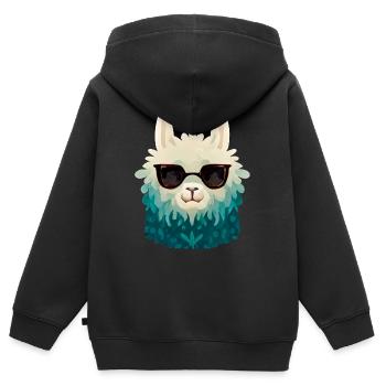 Flame - Kids Premium Organic Zip-up Hoodie - black - Back - AI Model Kid Male (0cm)