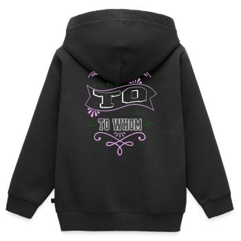quote writer cool blogging writers novelist - Kids Premium Organic Zip-up Hoodie - black - Back - AI Model Kid Male (0cm)