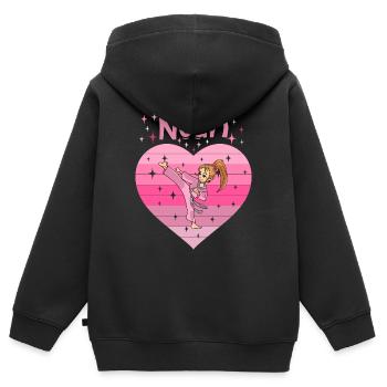 9. Geburtstag Tochter Mädchen Kampfsport Judo - Kinder Premium Organic Zip Hoodie - Schwarz - Hinten - AI Model Kid Male (0cm)