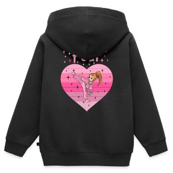 4. Geburtstag Tochter Mädchen Kampfsport Judo - Kinder Premium Organic Zip Hoodie - Schwarz - Hinten - AI Model Kid Male (0cm)