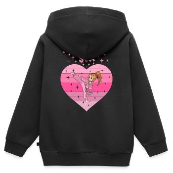 6. Geburtstag Tochter Mädchen Kampfsport Judo - Kinder Premium Organic Zip Hoodie - Schwarz - Hinten - AI Model Kid Male (0cm)