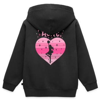 8. Geburtstag Tochter Mädchen Cheerleader - Kinder Premium Organic Zip Hoodie - Schwarz - Hinten - AI Model Kid Male (0cm)
