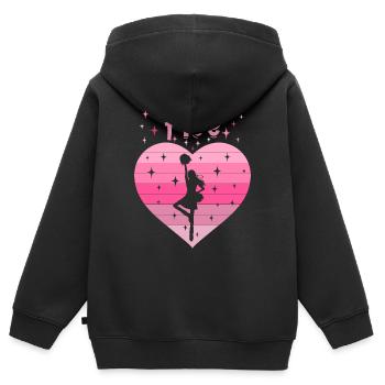 5. Geburtstag Tochter Mädchen Cheerleader - Kinder Premium Organic Zip Hoodie - Schwarz - Hinten - AI Model Kid Male (0cm)