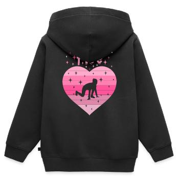 5. Geburtstag Tochter Mädchen Leichtathletik - Kinder Premium Organic Zip Hoodie - Schwarz - Hinten - AI Model Kid Male (0cm)