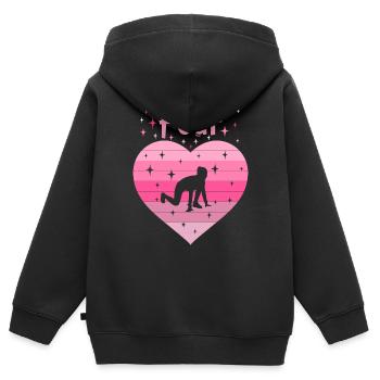 4. Geburtstag Tochter Mädchen Leichtathletik - Kinder Premium Organic Zip Hoodie - Schwarz - Hinten - AI Model Kid Male (0cm)