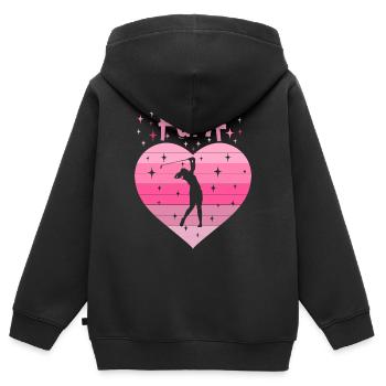 5. Geburstag Golf Golferin Mädchen Tochter - Kinder Premium Organic Zip Hoodie - Schwarz - Hinten - AI Model Kid Male (0cm)